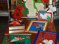 Выставка декоративно-прикладного творчества воспитанников детского дома творчества, посвященная Дню Победы «Вечный огонь памяти»